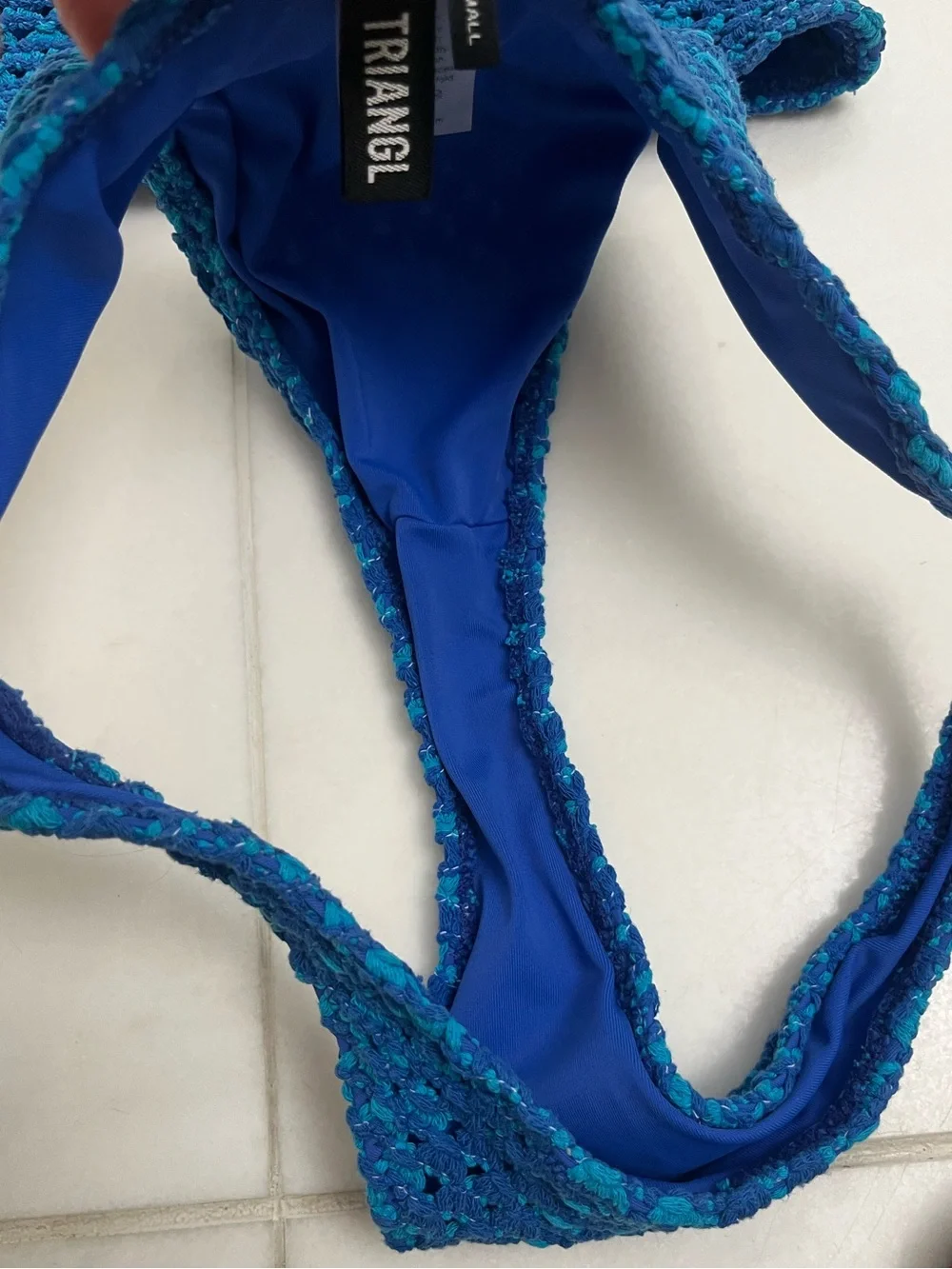 triangl swimwear Blue Crochet Bikini Set - Picture 7 of 11